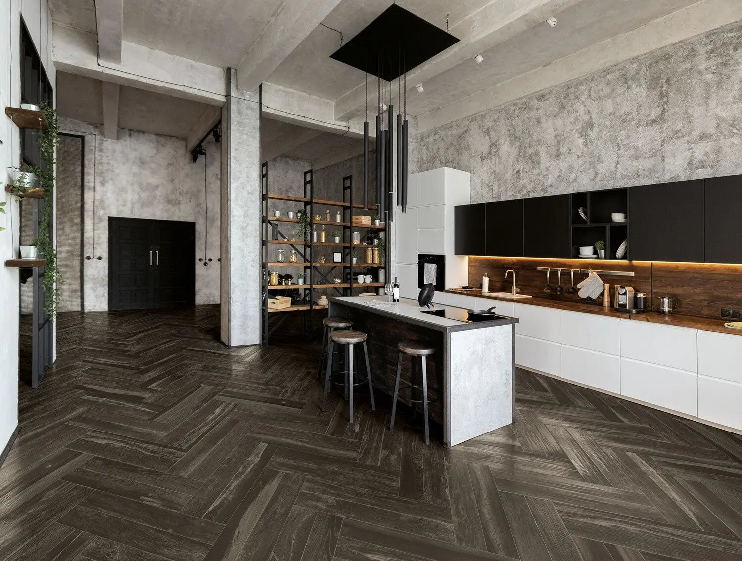 Lacquered Wood - Black - Tile Western Pacific Tile