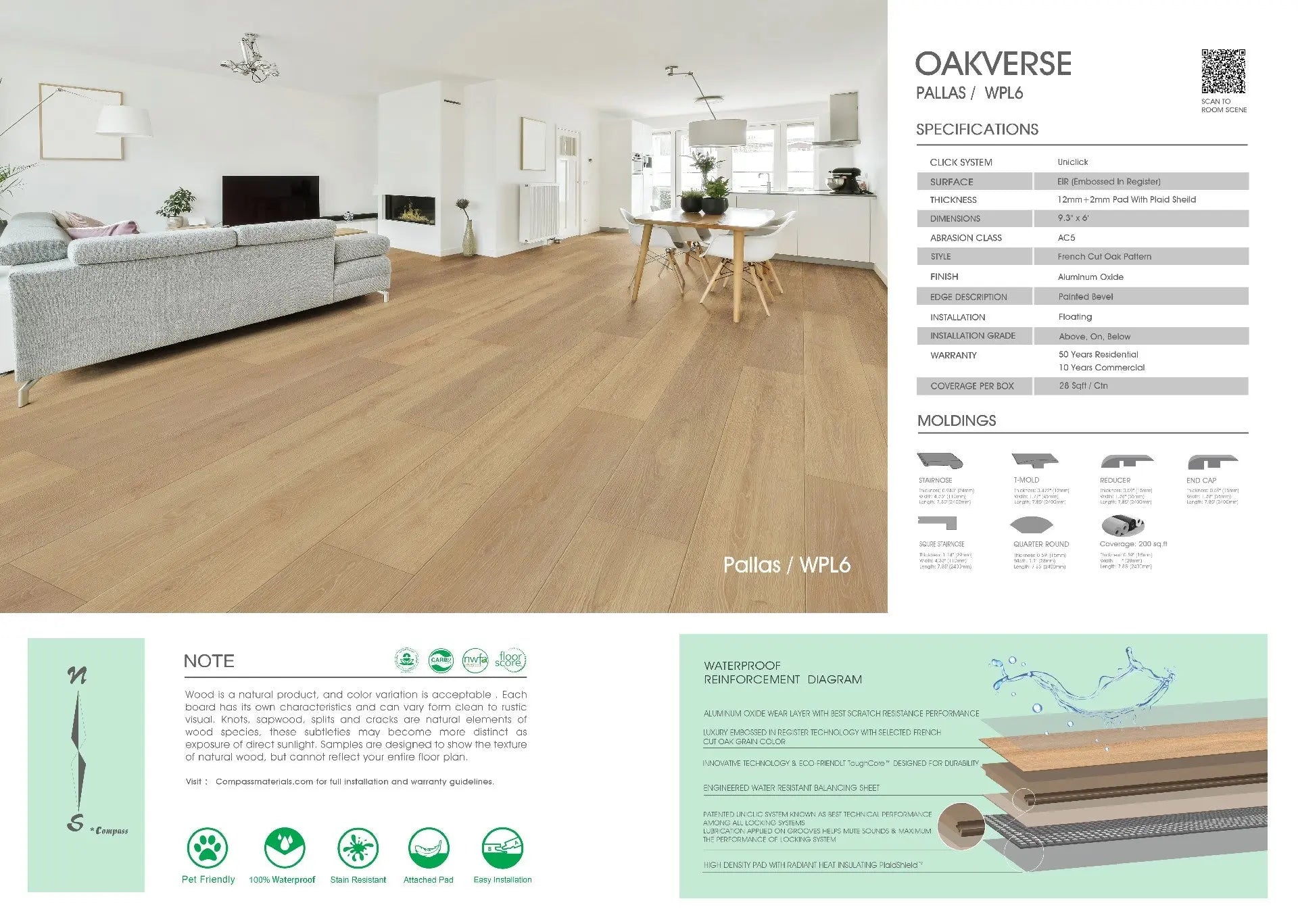 OAK VERSE - Pallas-WPL6 - Laminate Compass Materials