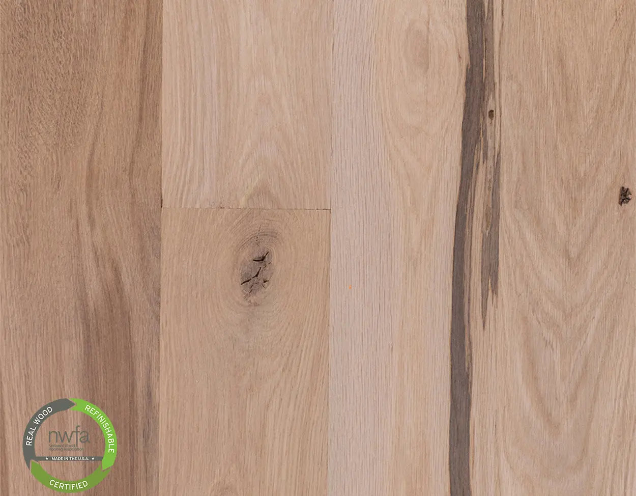 White Oak - Character Grade - Unfinished Engineered Hardwood Mullican Flooring