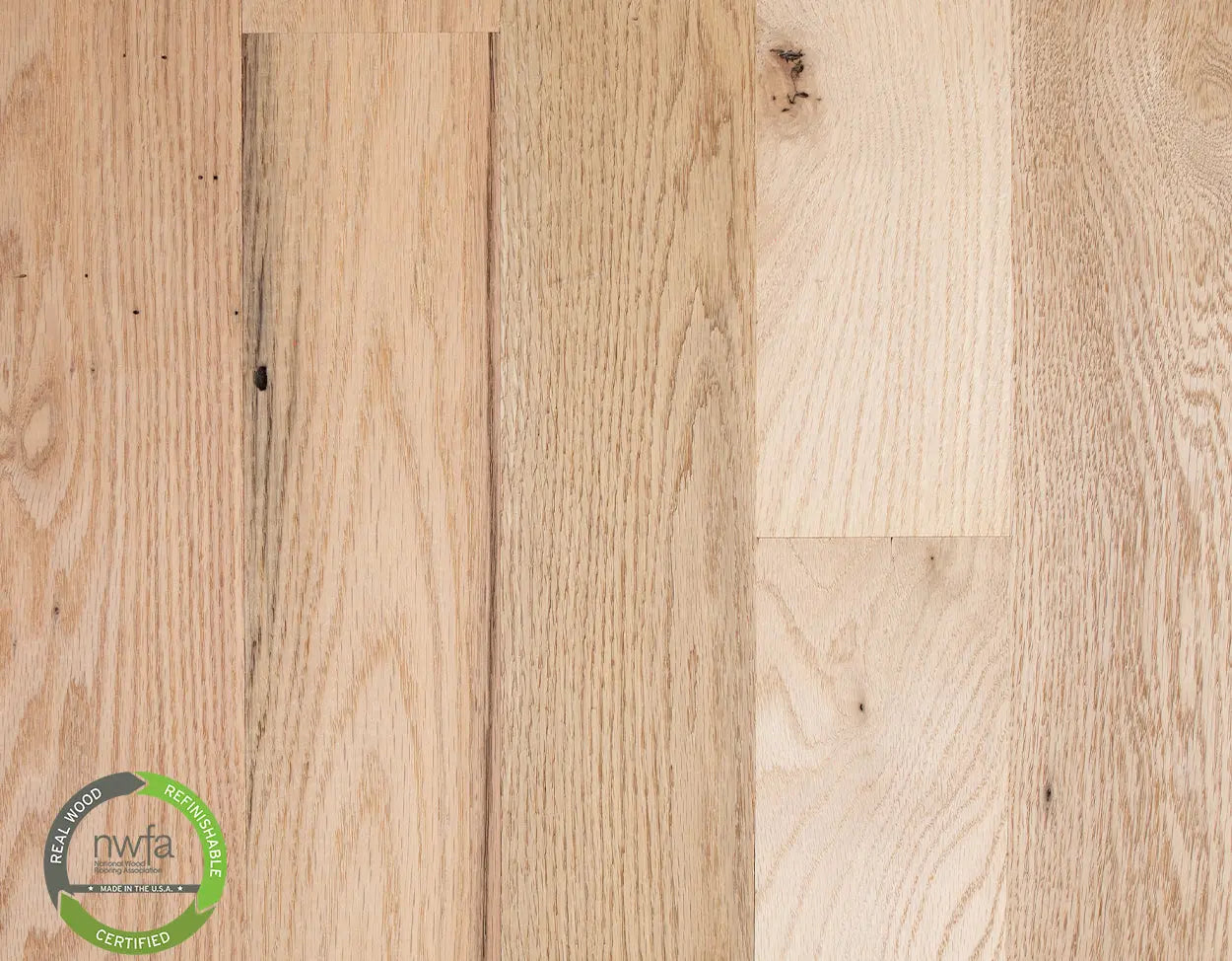 Red Oak - Character Grade - Unfinished Engineered Hardwood Mullican Flooring