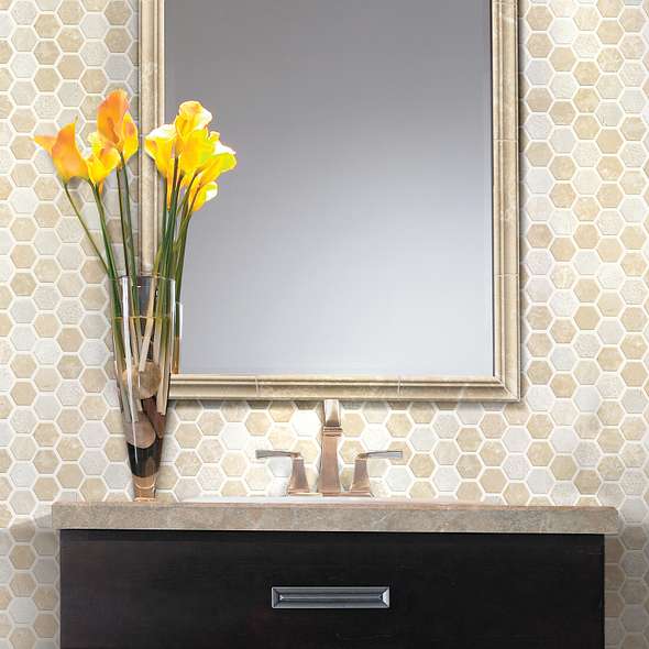 BOCA HEXAGON TEXTURED MOSAIC - Tile Shaw Floors