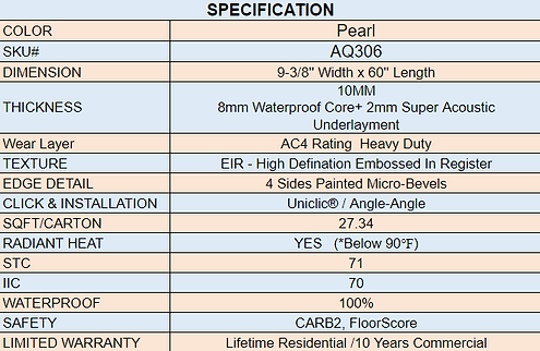 AquaPro - Pearl - Laminate Lago Flooring