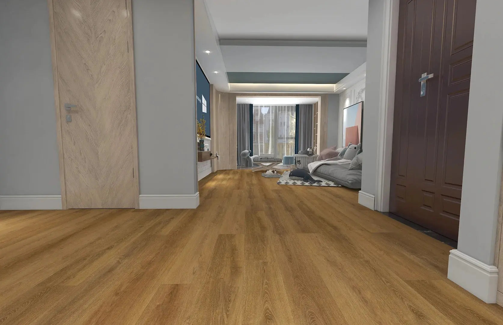 6.5mm SPC Plus - Sandy Wood - LVP Lago Flooring