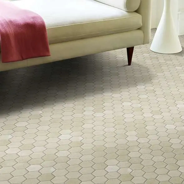 Pearl Mosaic Hex - Tile Shaw Floors