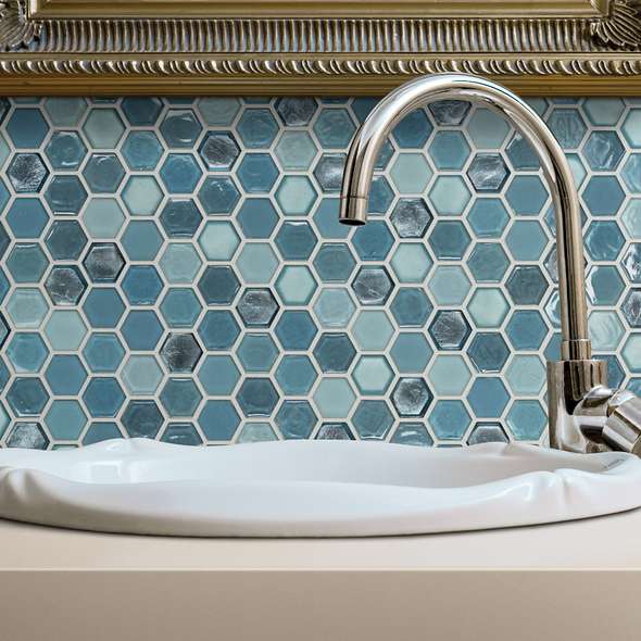 MOLTEN HEXAGON GLASS - Tile Shaw Floors