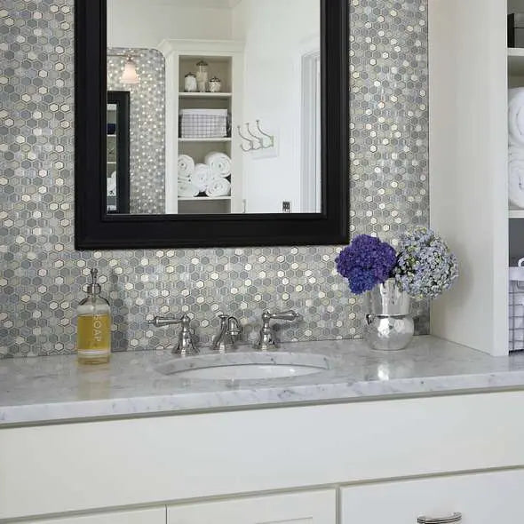 MOLTEN HEXAGON GLASS - Tile Shaw Floors