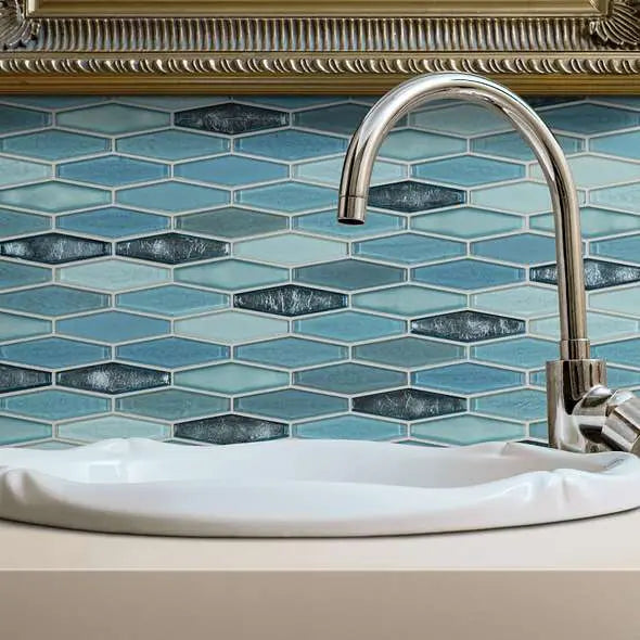 MOLTEN STRETCH HEXAGON GLASS - Tile Shaw Floors