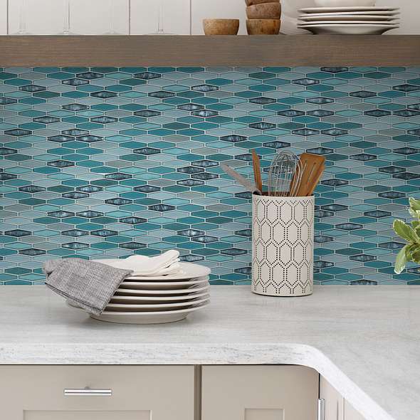 MOLTEN STRETCH HEXAGON GLASS - Tile Shaw Floors