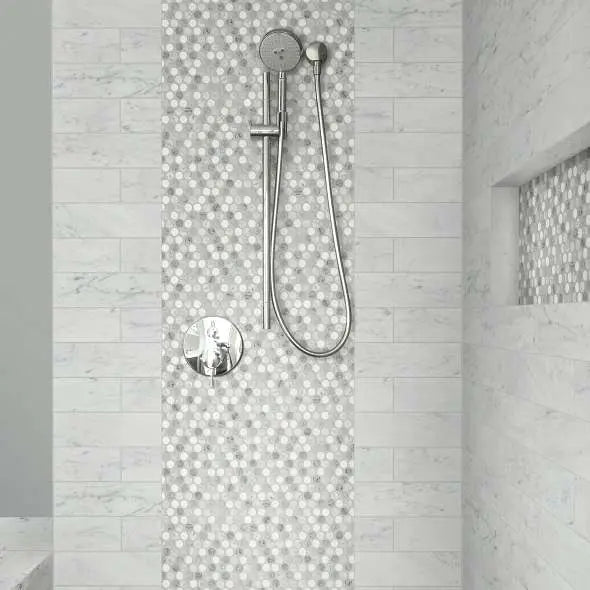 CHATEAU PENNY ROUND MOSAIC - Tile Shaw Floors