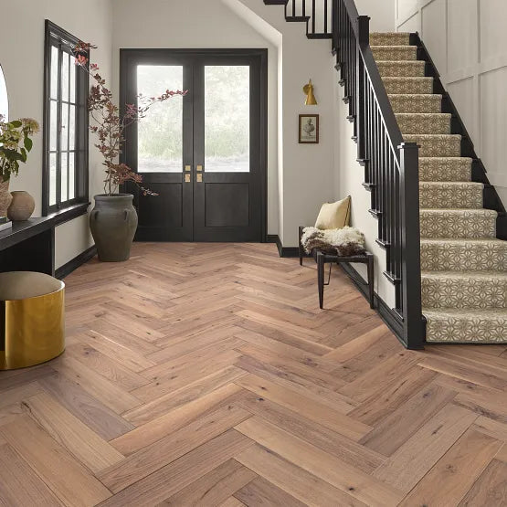 Revival Walnut Herringbone - Sirocca - Engineered Hardwood Anderson Tuftex Hardwood