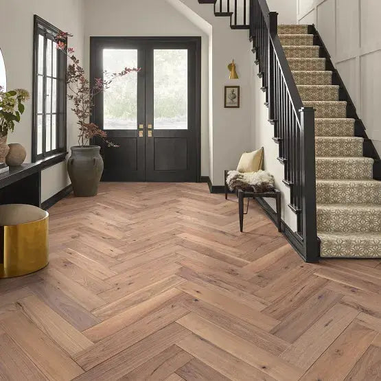 Revival Walnut Herringbone - Sirocca - Engineered Hardwood Anderson Tuftex Hardwood