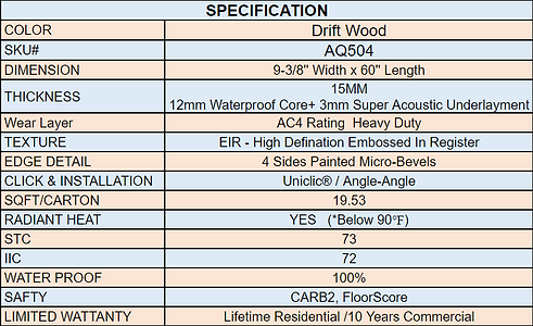 AquaPro Max - Drift Wood - Laminate Lago Flooring