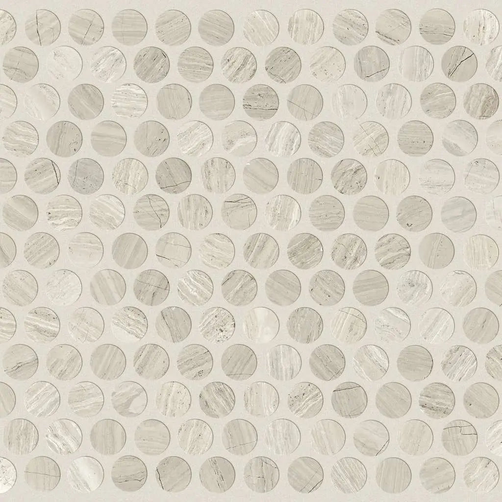 CHATEAU PENNY ROUND MOSAIC - Tile Shaw Floors