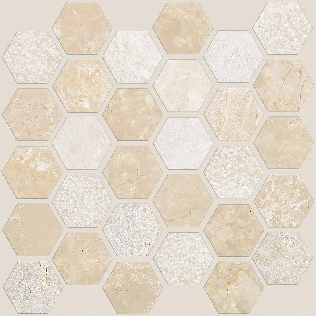 BOCA HEXAGON TEXTURED MOSAIC - Tile Shaw Floors