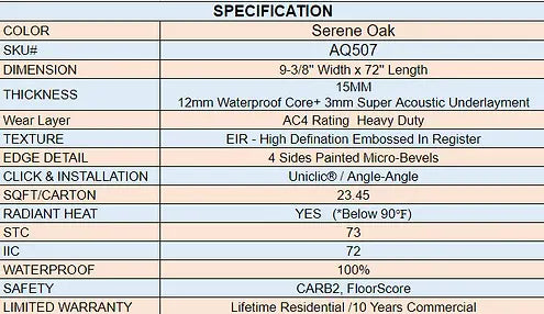 AquaPro Max - Serene Oak - Laminate Lago Flooring