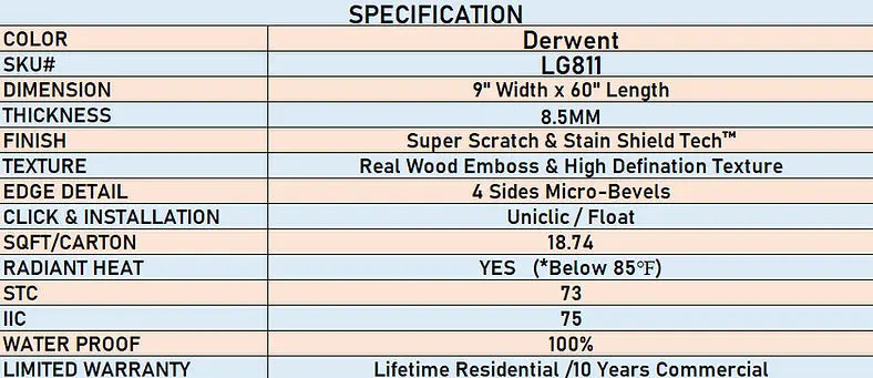 8.5mm Scratch Shield - Derwent - LVP Lago Flooring