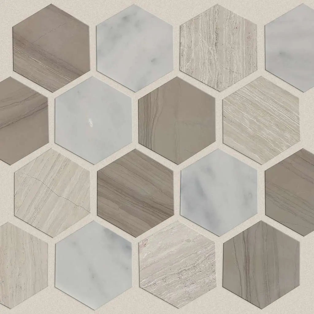 Pearl Mosaic Hex - Tile Shaw Floors