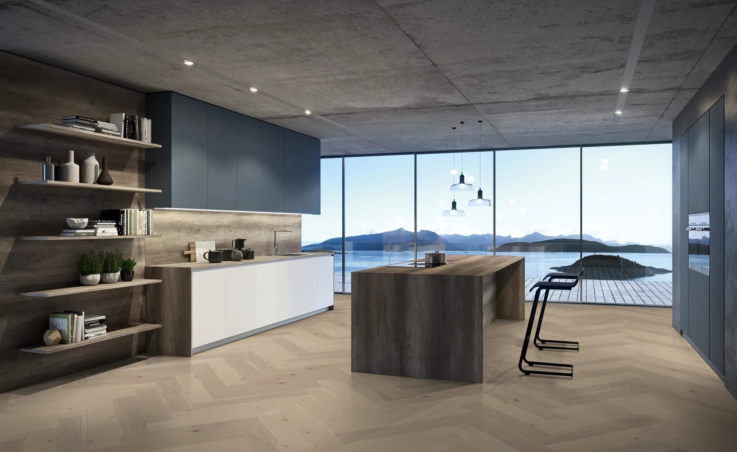 Herringbone - Taiga - Engineered Hardwood Duchateau