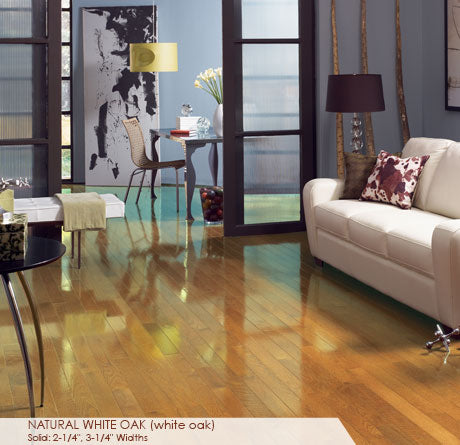 High Gloss - Natural White Oak - Solid Hardwood Somerset Hardwood Flooring