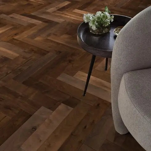 Revival Walnut Herringbone - Rye - Engineered Hardwood Anderson Tuftex Hardwood