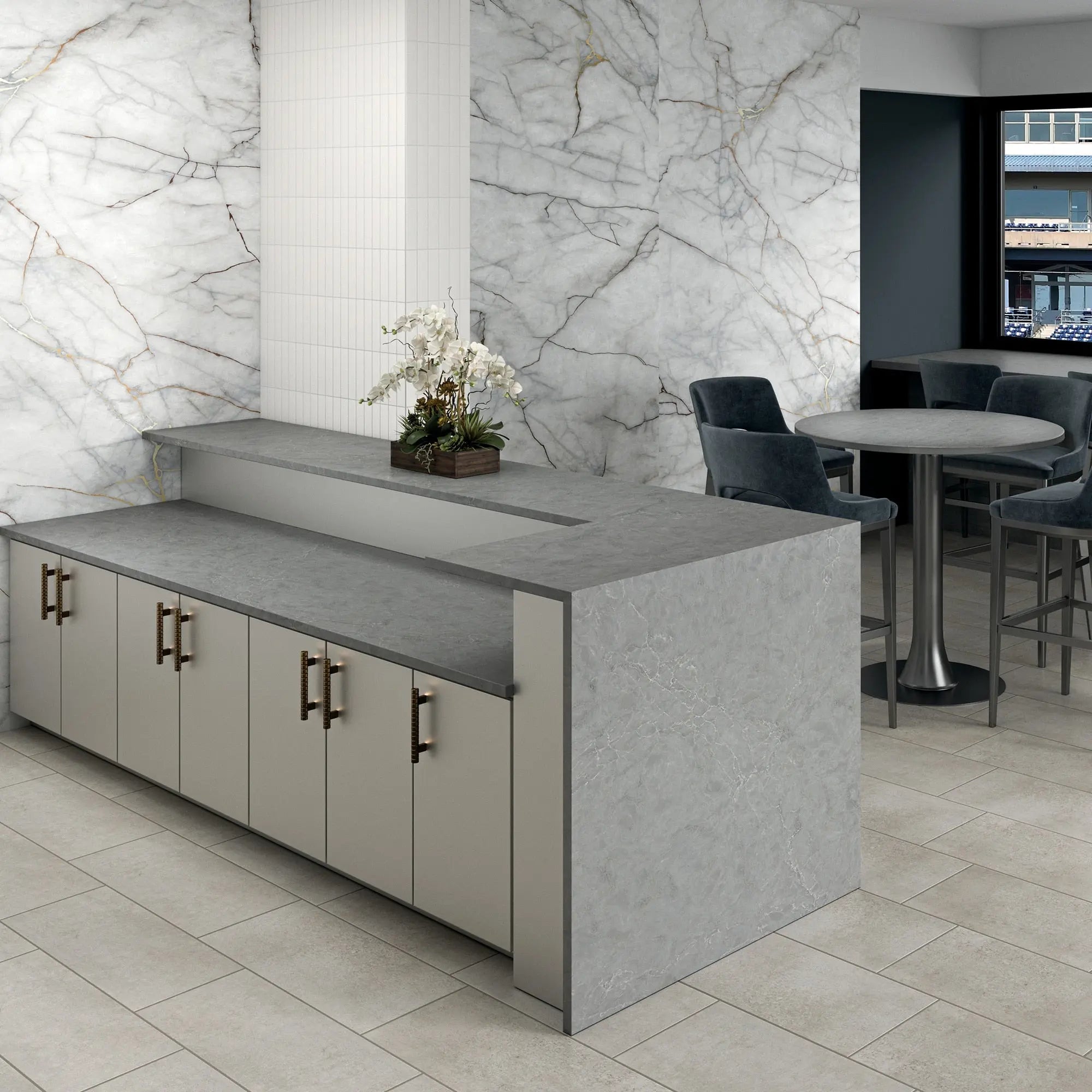 ONE Quartz - Stone Look - Pulsar - Countertops daltile