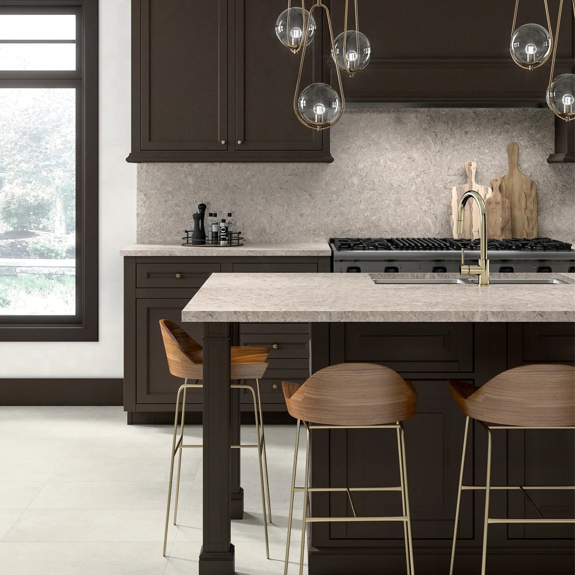 ONE Quartz - Stone Look - Aspen Grey - Countertops daltile